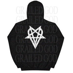 Destroy Lonely Heartagram BACK PRINT Hoodie (BLACK)