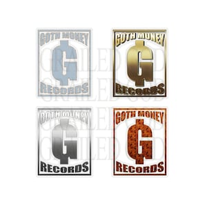 Goth Money Sticker Pack (4) Set of 4