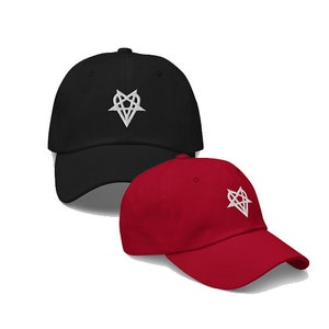 Heartagram Hat (Black) & (Cranberry)