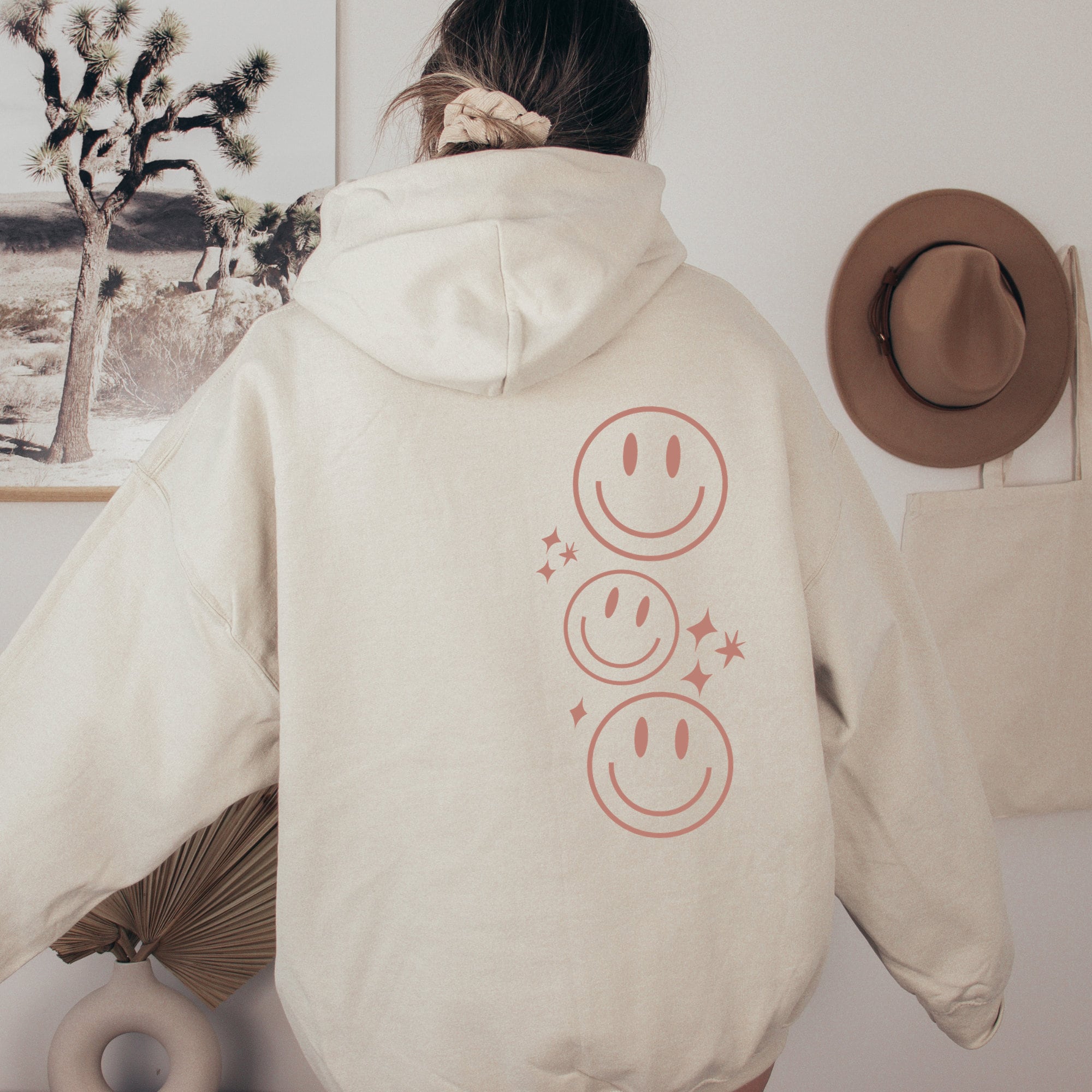 Pink Smiley Hoodie - Etsy