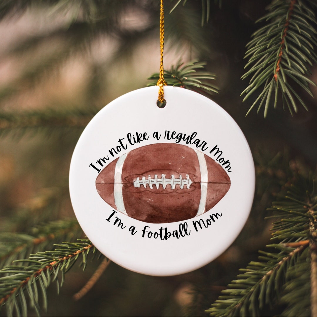 Football Mom Ornament, Gift for Mom, Football Gift Christmas Ornament