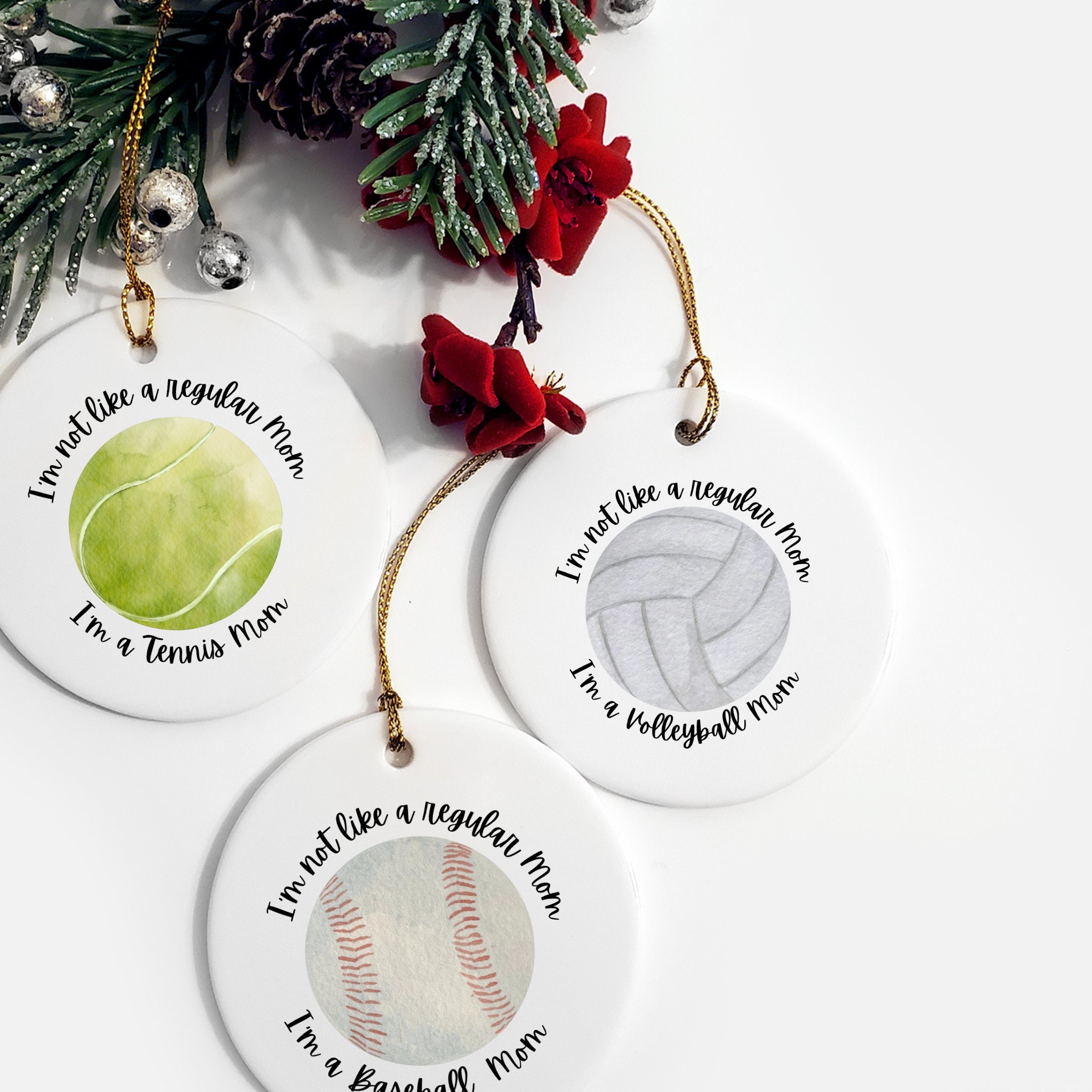 Football Mom Ornament, Gift for Mom, Football Gift Christmas Ornament