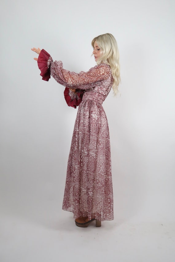Robe Vintage Style Regency En Coton Naturel - Taille 36/38 - Parfait Pour Un Mariage Bohème Années 70