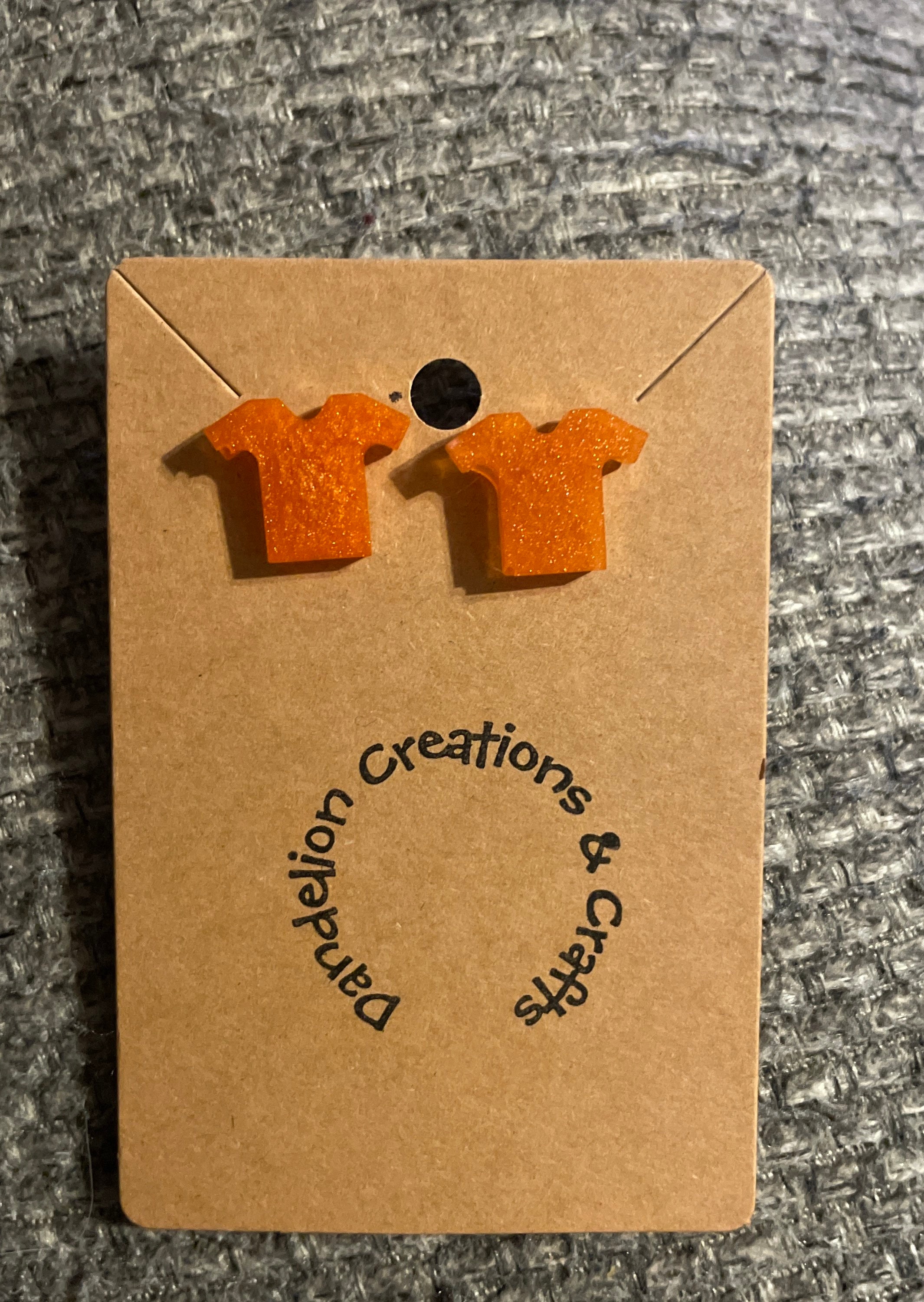 Orange Jersey Stud Earrings (2022473) - Etsy
