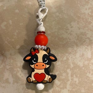 Highland cow cup charm