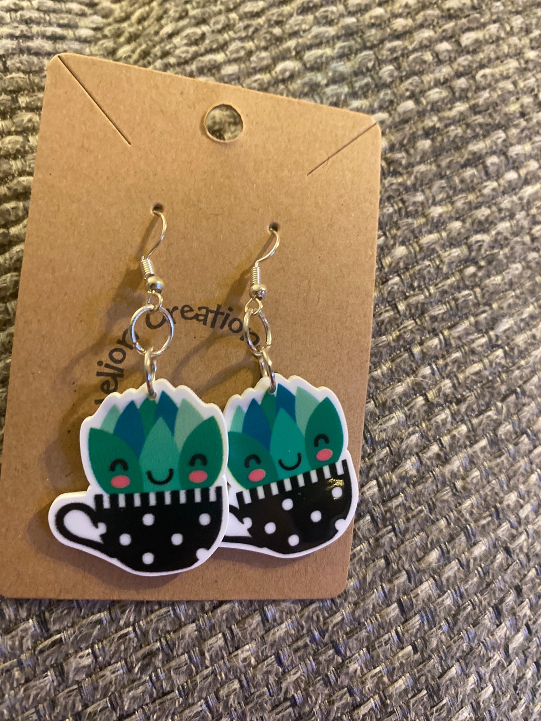 nicoloDavid Olive Accessories 花柄スタッズ Cactus Earrings (20231980) - Etsy