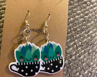 Cactus Earrings (20231980) - Etsy