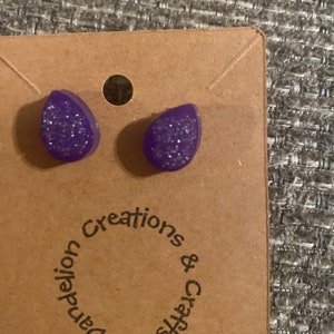 Purple sparkle Earrings (2022921)