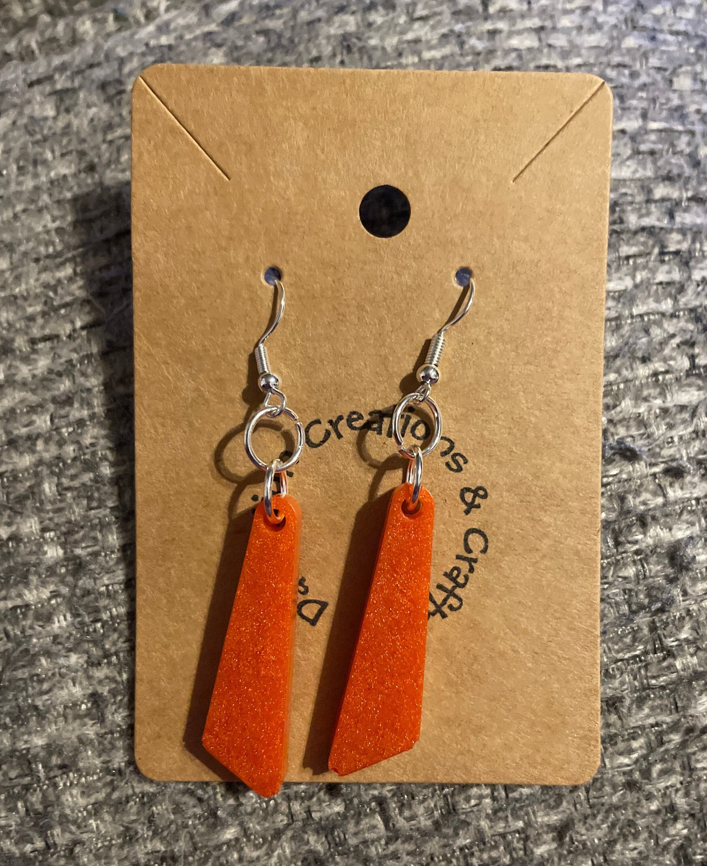 Orange Small Dangle Earrings (2022497) - Etsy