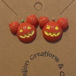 Pumpkin Jack-o-Lantern Mouse Earrings (20232619)(20240973) (20240972)