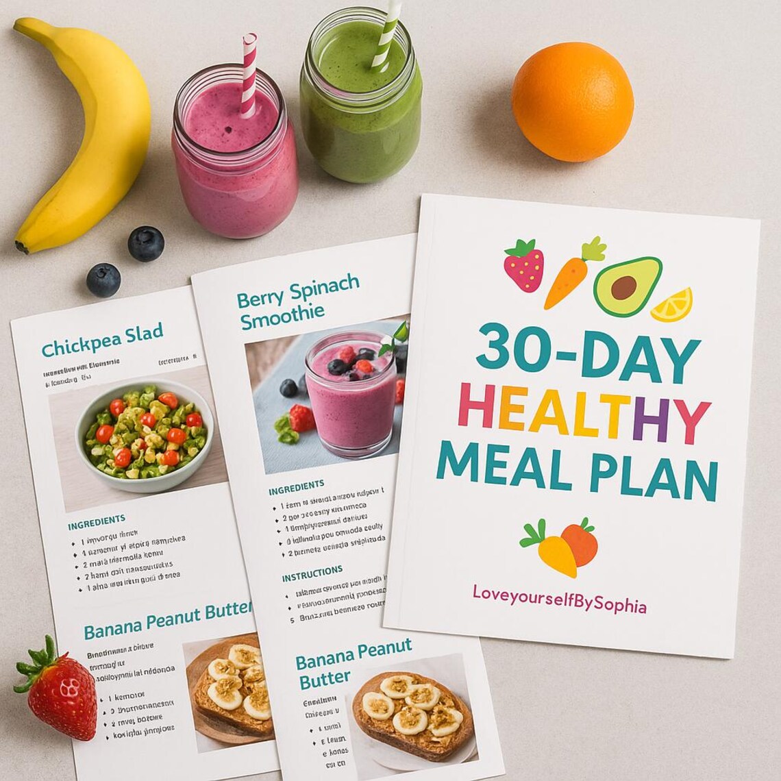 30 Day Healthy Meal Plan Etsy