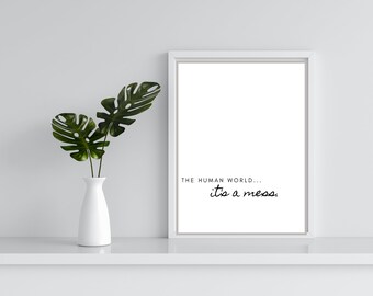 póster de decoración de pared para el hogar / "es un desastre"/ pdf cita de letrero imprimible digital / impresiones de pared de tamaño variable / impresión de regalos para la familia