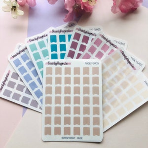 TRANSPARENT PAGE FLAG Stickers | 0.35&quot; Page Flag Stickers | Minimal Functional Planning | Bullet Journal