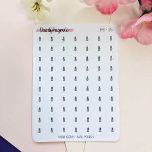 Nail Polish - MINI Icon Stickers | Minimal Functional Planner Stickers | Bullet Journal | MI-25