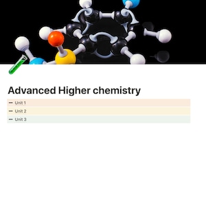Advanced Higher Chemistry Notes (SQA)