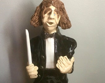Vintage Keramiek Kasper Ceramic Musician Sculpture: Signed Dutch Conductor