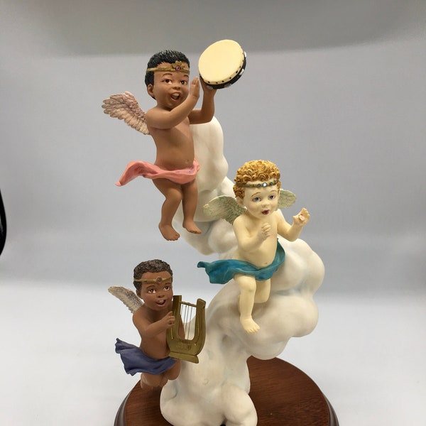 Adorable VTG 1993 Bill Dale “The History Of Angles Collection” Cherubs Statue 9x6” Signed and Numbered #1292 of 9,000. Great Pre-Owned Cond