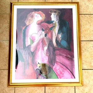 Linda Le Kinff リンダ・ル・キンフ リトグラフ 2枚セット 額装済 Linda Le Kinff Lithographs - Etsy