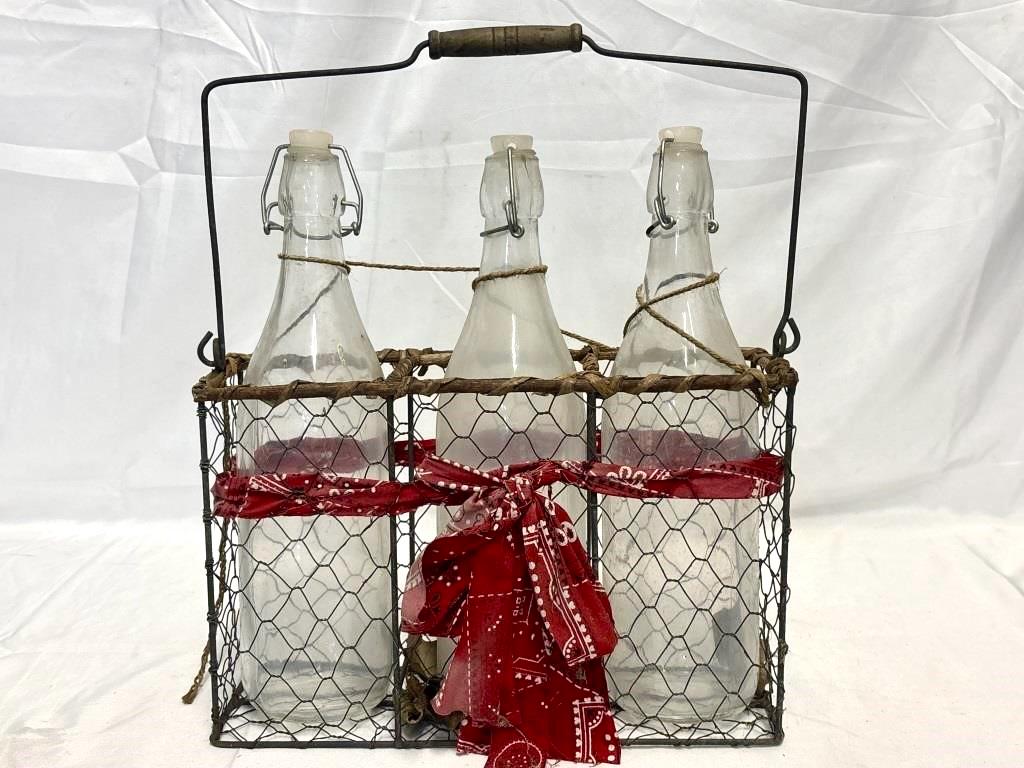 Vintage Wire Milk Bottle Holders - Etsy