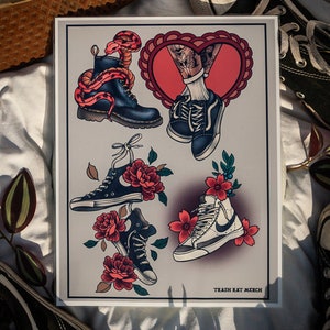 Red converse tattoo hotsell