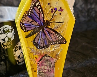 Butterfly coffin diorama