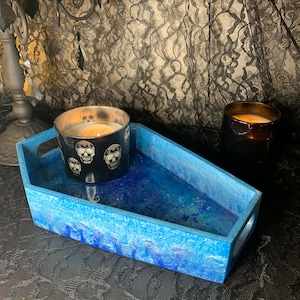 Beautiful blues coffin tray
