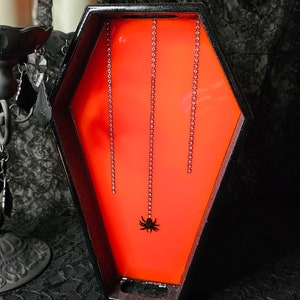 Coffin Tray with spider accents