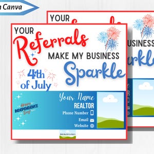 Realtor Pop By Tag|Printable|Canva Template|Marketing|Realtor Gift Tag|Client Pop By Tag|Realtor Tag|Real Estate|Summer Pop By|4th Of July|