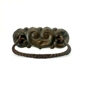 Vintage Victorian Style Pressed Brass Drawer Pull