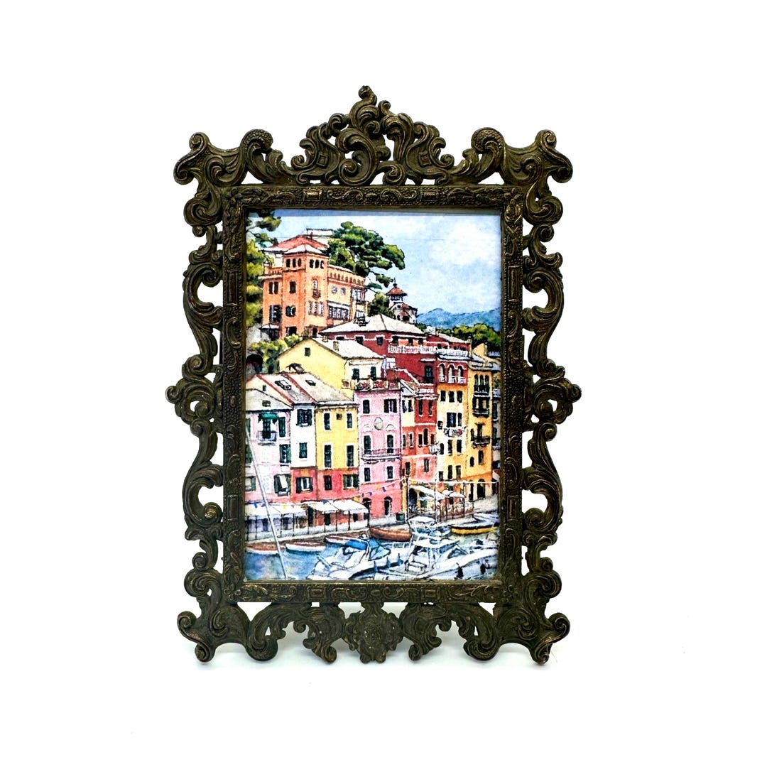 Vintage Ornate Brass Photo Frame - Made in Italy - Etsy