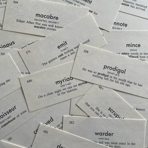 English Vocabulary Cards - Set of 20