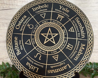 SOUTHERN HEMISPHERE Pentagram Wheel of the year | Pagan Witch Calendar Board | Witchy Decor | Witchy gift