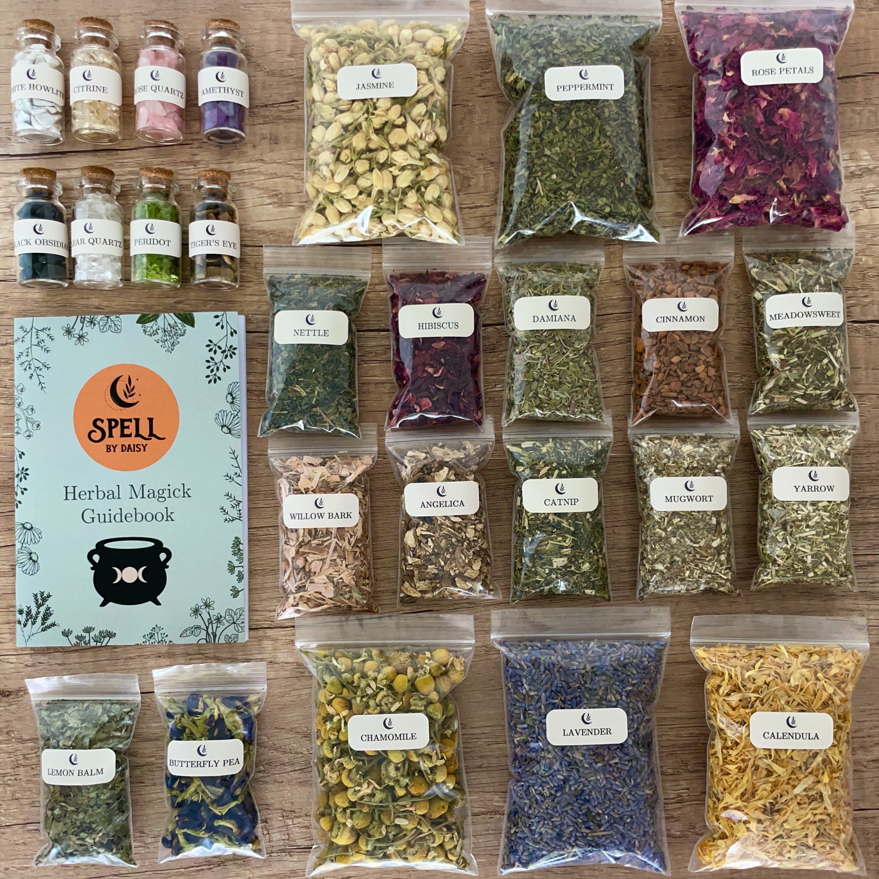 Witchcraft Supplies Herbs - 30 Pack Dried Herbs Kit for Beginners