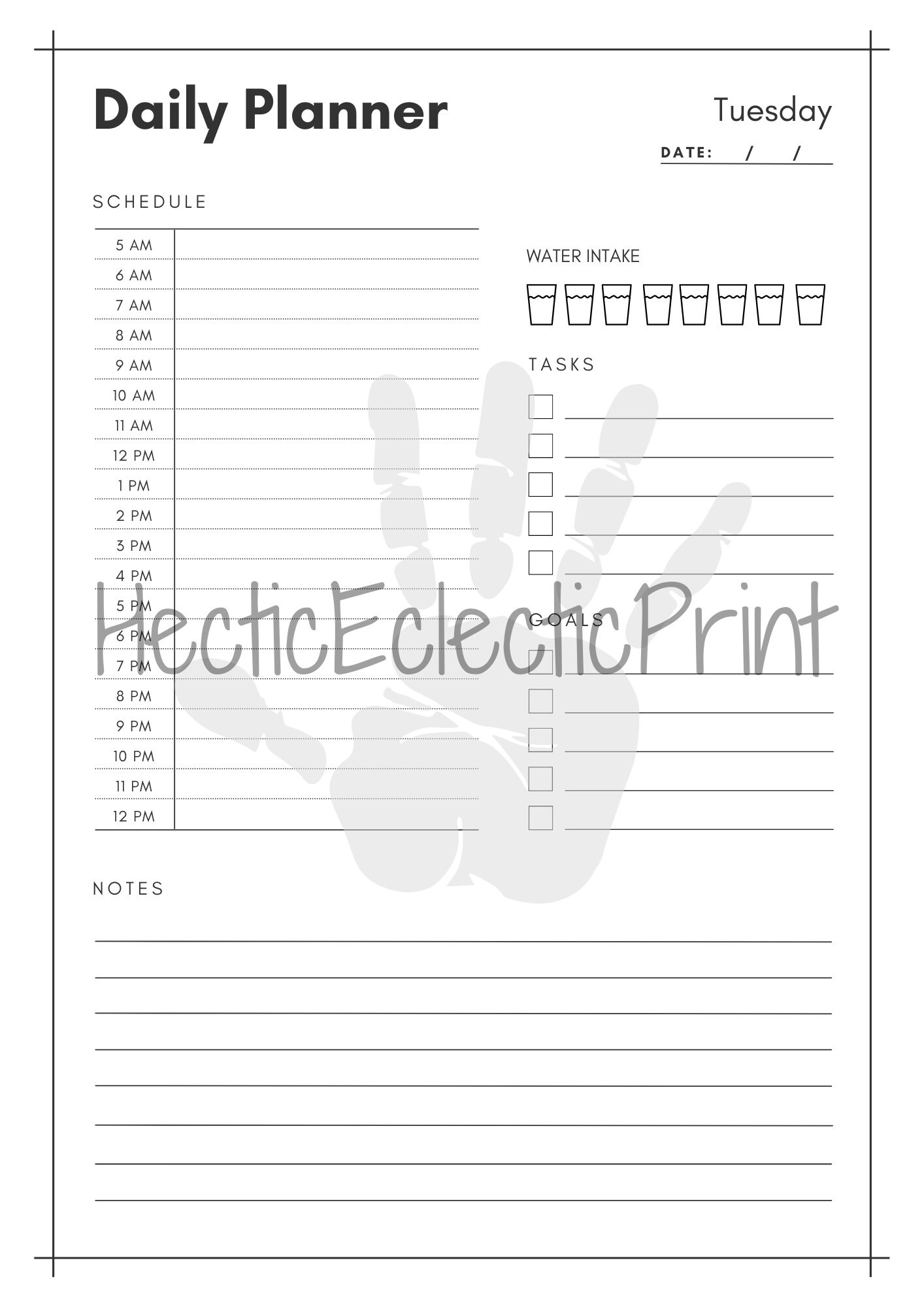 Daily and Monthly Planner Bundle Planning for Each Day of the Week Plus ...