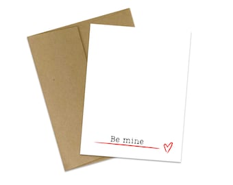Be Mine Valentine's Day Card: Simple Friendship Card