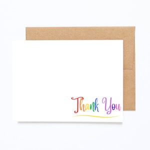 Thank You Card | Greeting Card | Thank You | Just Because  | Gracias  | Rainbow colors | Friendship Card