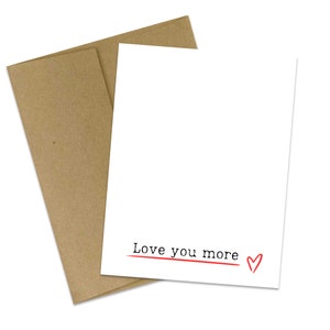 Valentijnsdag kaart | Empathie | Comfort | Valentijn | Vriendschapskaart | Wenskaart | Jubileum | Partner | Huwelijk | Ik hou meer van jou