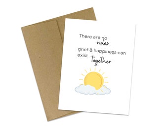 Comfort Card | Sympathy Card | Empathy Card | Grief Card | Compassion Card | Friendship Card | Grief & Happiness |