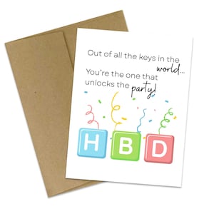 Toetsenbordverjaardagssfeer | Jij ontgrendelt het feest | Fijne verjaardag | Verjaardagswenskaart | Van alle sleutels ter wereld | HBD | Toetsenbord