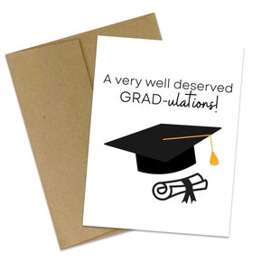Felicitaciones / Tarjeta de graduación / Muy merecido / Graduaciones / Lo hiciste / Tarjeta de graduación divertida / Felicitaciones / Diploma