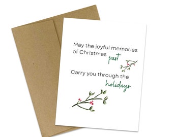 Holiday Thinking of You Card | Empathy Card | Holiday Card | Comfort Card | Christmas Past | Compassion Card | Grief Card | Christmas Card