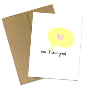 Valentijnsdagkaart | psst...Ik hou van je | Wees de mijne | Vriendschapskaart | Wenskaart | Jubileum | Partner | Bruiloft | Geheime minnaar