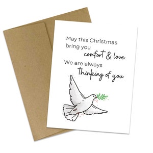 Holiday Thinking of You Karte | Empathie Karte | Weihnachtskarte | Komfort Karte | Beileidskarte | Mitgefühl Karte | Trauerkarte | Weihnachtskarte