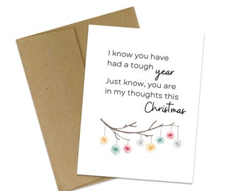 Holiday Thinking of You Card | Empathy Card | Holiday Card | Christmas Card | Sympathy Card | Compassion Card | Grief Card | Christmas Card