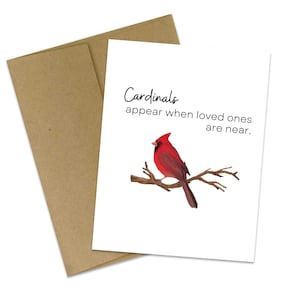 des cardinaux apparaissent lorsque des êtres chers sont à proximité Carte De Vœux | Anniversaire de décès | Signes du dessus | Cardinaux | Empathie | Bienveillance