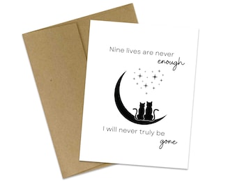 Cat Sympathy Card | Pet Loss Greeting Card | Rainbow Bridge