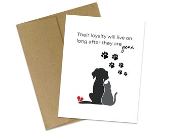 Pet loss sympathy | Dog loss | Sympathy Card for pet loss | Cat Loss | Greeting Card | Empathy Card | Rainbow Bridge