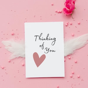 Thinking of You Karte | Empathie Karte | Komfort Karte | Valentinstag | Freundschaftskarte | Grußkarte | Freundschaftskarte