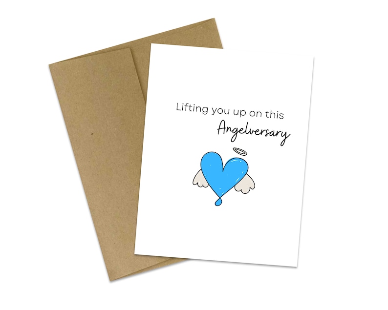 Death Anniversary Card Compassion Card Angelversary Thinking of You