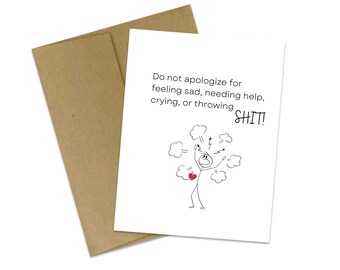 Funny Sympathy Card: Tough Times, Friendship Card